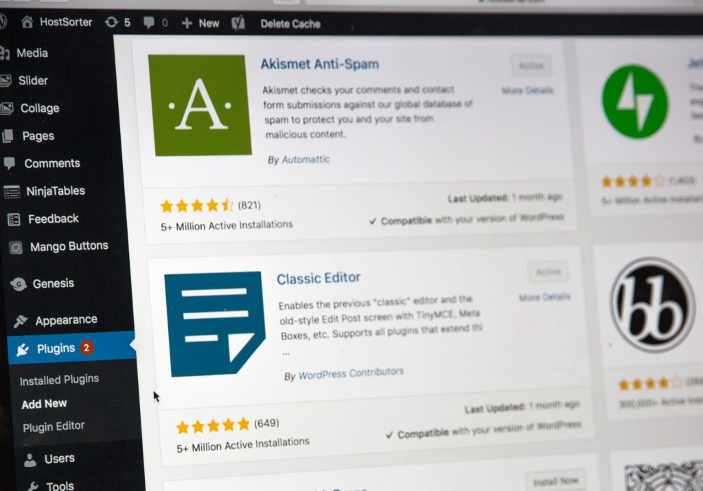 WordPress bővítmények